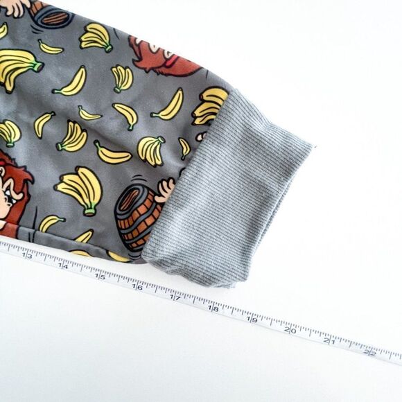 Nintendo Donkey Kong Rare Men's Crewneck Long Sleeved Ribbing Gray Size XL - Picture 7 of 8